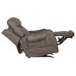Bowery Hill Power Rocker Recliner with Heat & Massage in Gray Polyester Fabric