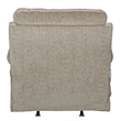 Bowery Hill Power Rocker Recliner with Heat & Massage in Beige Polyester Fabric