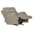 Bowery Hill Power Rocker Recliner with Heat & Massage in Beige Polyester Fabric