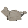 Bowery Hill Power Rocker Recliner with Heat & Massage in Beige Polyester Fabric