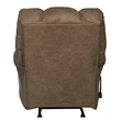 Bowery Hill Brown Polyester Fabric Chaise Rocker Recliner with Pillow Top Arms