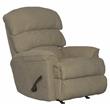 Bowery Hill Traditional Chaise Rocker Recliner in Beige Chenile Fabric