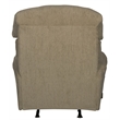 Bowery Hill Traditional Chaise Rocker Recliner in Beige Chenile Fabric