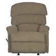 Bowery Hill Traditional Chaise Rocker Recliner in Beige Chenile Fabric