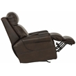 Bowery Hill Cocoa Leather Power Rocker Recliner with Therapeutic Massage