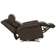 Bowery Hill Cocoa Leather Power Rocker Recliner with Therapeutic Massage