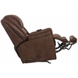 Bowery Hill Rocker Recliner with Heat and Massage in Walnut Polyester Fabric