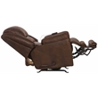 Bowery Hill Rocker Recliner with Heat and Massage in Walnut Polyester Fabric