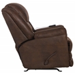 Bowery Hill Rocker Recliner with Heat and Massage in Walnut Polyester Fabric