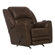 Bowery Hill Rocker Recliner with Heat and Massage in Walnut Polyester Fabric