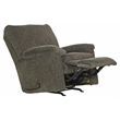 Bowery Hill Rocker Recliner in Soft Charcoal Gray Polyester Fabric