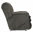 Bowery Hill Rocker Recliner in Soft Charcoal Gray Polyester Fabric