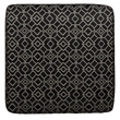 Bowery Hill 42 Inch Square Cocktail Ottoman in Black Patterned Fabric
