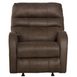 Bowery Hill Power Rocker Recliner with USB Charging Port in Brown Fabric