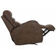 Bowery Hill Power Rocker Recliner with USB Charging Port in Brown Fabric
