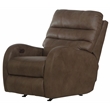 Bowery Hill Power Rocker Recliner with USB Charging Port in Brown Fabric