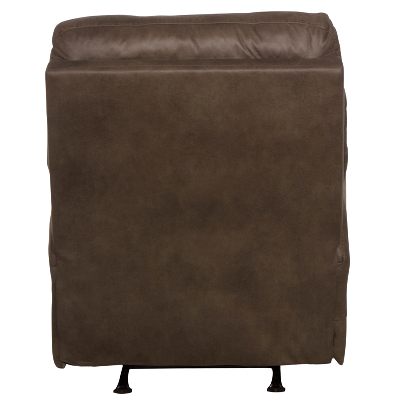Bowery Hill Power Rocker Recliner with USB Charging Port in Brown Fabric