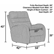 Bowery Hill Power Rocker Recliner with USB Charging Port in Gray Fabric
