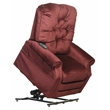 Bowery Hill Power Lift Assist Lay Flat Recliner in Red Polyester Fabric