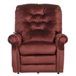Bowery Hill Power Lift Assist Lay Flat Recliner in Red Polyester Fabric