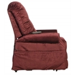 Bowery Hill Power Lift Assist Lay Flat Recliner in Red Polyester Fabric