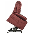 Bowery Hill Power Lift Assist Lay Flat Recliner in Red Polyester Fabric