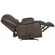 Bowery Hill Rocker Recliner with Dual Cupholders in Gray Polyester Fabric