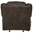 Bowery Hill Rocker Recliner with Dual Cupholders in Gray Polyester Fabric
