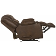 Bowery Hill Rocker Recliner with Dual Cupholders in Brown Polyester Fabric