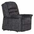 Bowery Hill Power Lift Assist Recliner in Blue Polyester Fabric