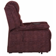 Bowery Hill Power Lift Assist Recliner in Red Polyester Fabric