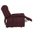 Bowery Hill Power Lift Assist Recliner in Red Polyester Fabric