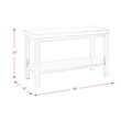 Bowery Hill Transitional Rectangle Sofa Table with White Marble Top