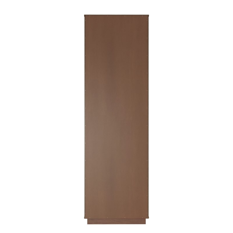 Bowery Hill Mid-Century Bookcase Set of 3 in Walnut with Adjustable Shelves