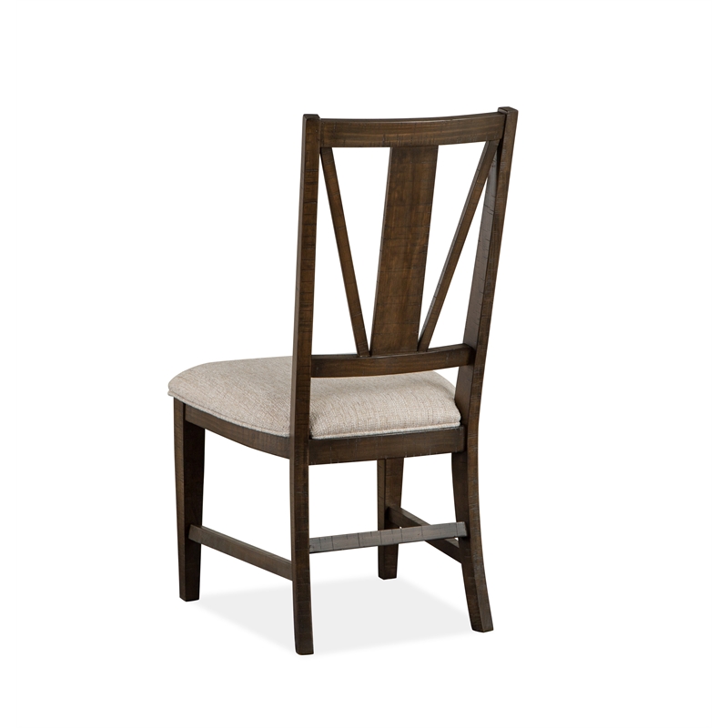 Bowery Hill Dining Side Chair with Upholstered Seat in Graphite (Set of 2)