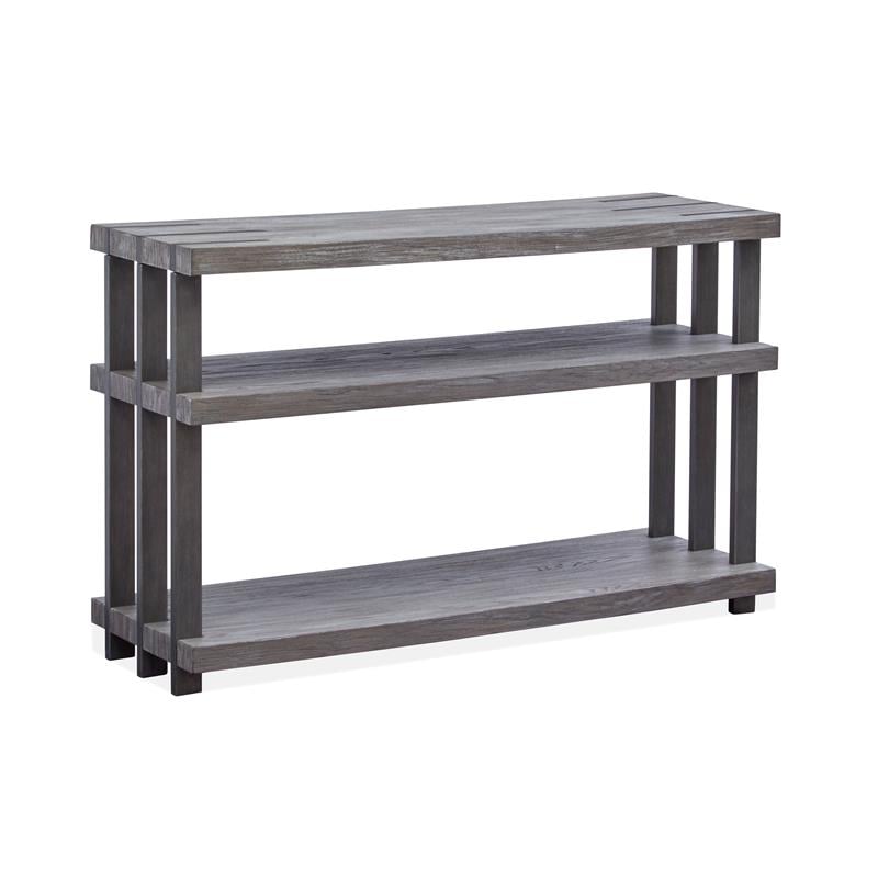 Bowery Hill Contemporary Rectangular Sofa Table in Weathered Gravel
