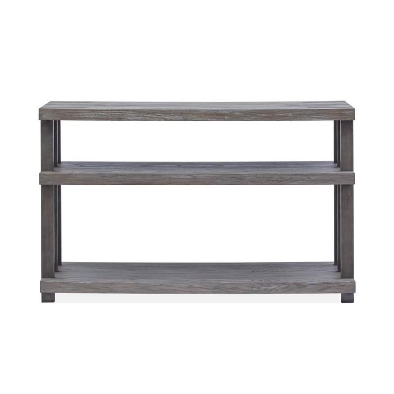 Bowery Hill Contemporary Rectangular Sofa Table in Weathered Gravel