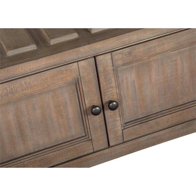Bowery Hill Counter Dining Table in Dovetail Gray with Extension Leaf