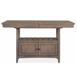 Bowery Hill Counter Dining Table in Dovetail Gray with Extension Leaf