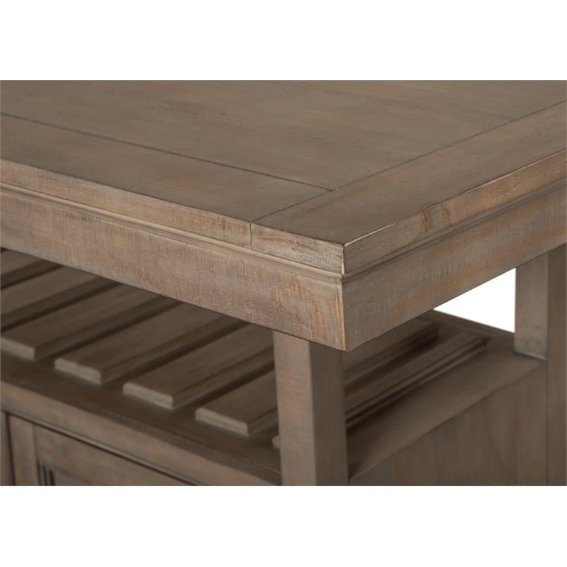 Bowery Hill Counter Dining Table in Dovetail Gray with Extension Leaf