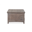 Bowery Hill Lift Top Storage Cocktail Table with Casters in Dovetail Grey