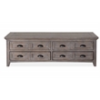 Bowery Hill Lift Top Storage Cocktail Table with Casters in Dovetail Grey