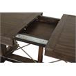 Bowery Hill Trestle Dining Table in Graphite with Extension Leaf