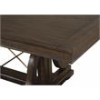 Bowery Hill Trestle Dining Table in Graphite with Extension Leaf