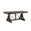 Bowery Hill Trestle Dining Table in Graphite with Extension Leaf