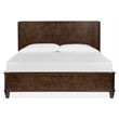 Bowery Hill Contemporary Queen Panel Bed in Espresso With Bolt On Rails