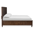 Bowery Hill Contemporary Queen Panel Bed in Espresso With Bolt On Rails
