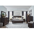 Bowery Hill Contemporary Queen Panel Bed in Espresso With Bolt On Rails