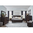 Bowery Hill Contemporary King Panel Bed in Espresso With Bolt On Rails