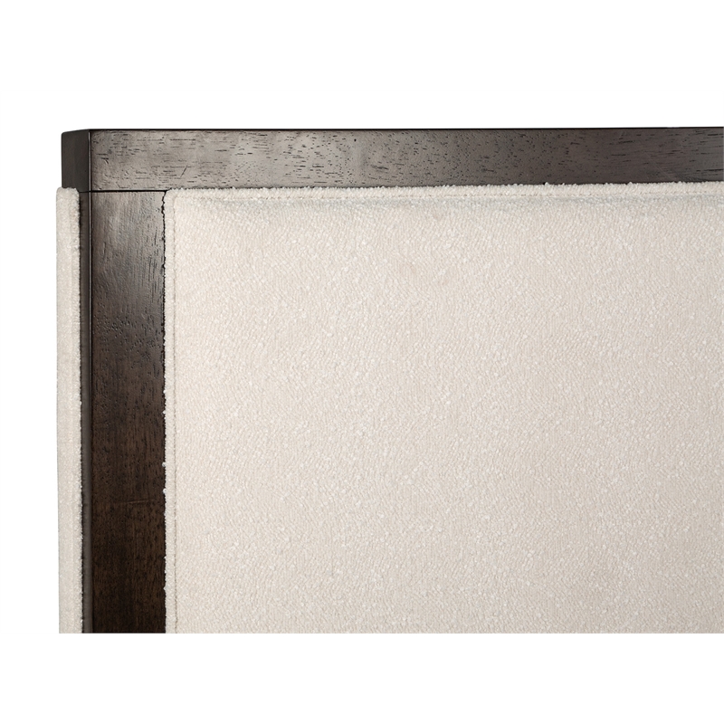Bowery Hill Contemporary King Upholstered Panel Bed in Espresso